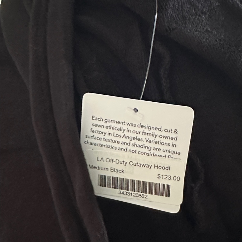NWT LA Made Cold Shoulder Hooded Sweatshirt - Picture 5 of 5